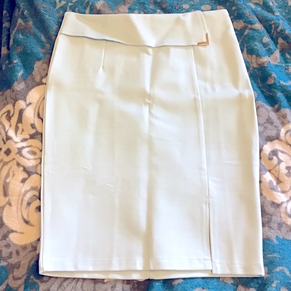 Women's  Zip Back Hem Straight Classic Mini Skirt